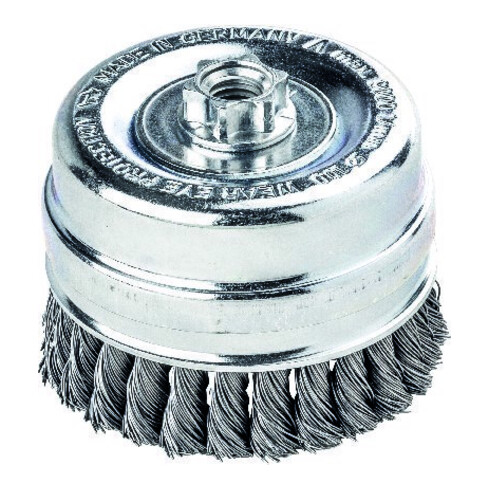 LESSMANN Spazzola a tazza, filo in acciaio 0,50mm, Spazzola Ø100 x Filettatura M 14mm