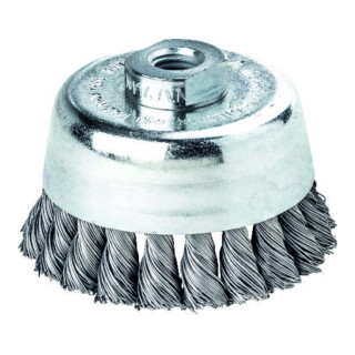 LESSMANN Spazzola a tazza, filo in acciaio 0,50mm, Spazzola Ø65 x Filettatura M 14mm