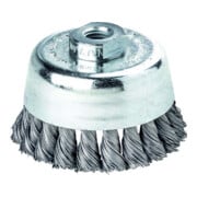 LESSMANN Spazzola a tazza, filo in acciaio 0,50mm, Spazzola Ø90 x Filettatura M 14mm-1