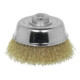 LESSMANN Spazzola a tazza, filo in acciaio, ottonato 0,30mm, Spazzola Ø100mm-1