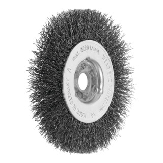 LESSMANN Spazzola circolare a 1 fila filo in acciaio 0,30mm, Ø100 x l=12mm