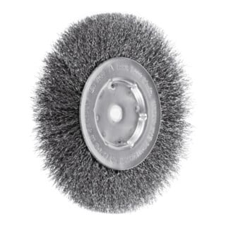 LESSMANN Spazzola circolare a 1 fila filo in acciaio 0,30mm, Ø150 x l=14mm