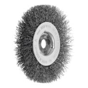 LESSMANN Spazzola circolare a 1 fila filo in inox 0,30mm, Ø100 x l=12mm
