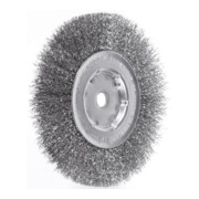 LESSMANN Spazzola circolare a 1 fila filo in inox 0,30mm, Ø150 x l=14mm