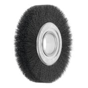 LESSMANN Spazzola circolare con foro filo in acciaio 0,20mm, Ø150 x l=22mm
