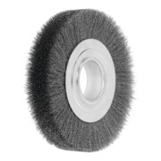 LESSMANN Spazzola circolare con foro filo in acciaio 0,20mm, Ø178 x l=32mm