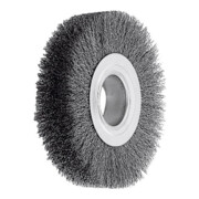 LESSMANN Spazzola circolare con foro filo in acciaio 0,30/0,35mm, Ø150 x l=22mm