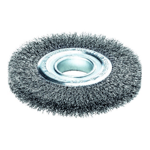 LESSMANN Spazzola circolare con foro filo in acciaio 0,30/0,35mm, Ø178 x l=23mm