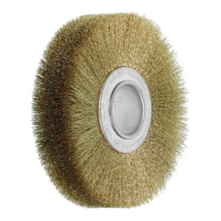 LESSMANN Spazzola circolare con foro filo in ottone da 0,15mm, Ø120 x l=30mm