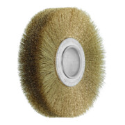 LESSMANN Spazzola circolare con foro filo in ottone da 0,15mm, Ø120 x l=30mm