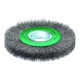 LESSMANN Spazzola circolare con foro (verde) filo in inox 0,30mm, Ø178 x l=23mm-1