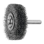 LESSMANN Spazzola circolare con gambo, completamente inox 0,20mm, Ø50 x l=15mm