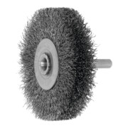LESSMANN Spazzola circolare con gambo, completamente inox 0,20mm, Ø70 x l=16mm