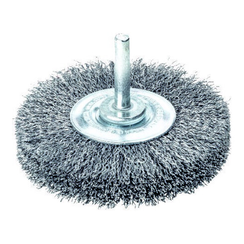 LESSMANN Spazzola circolare con gambo, filo in acciaio 0,20mm, Ø30 x l=6mm