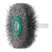 LESSMANN Spazzola circolare con gambo, filo in acciaio 0,20mm, Ø60 x l=15mm