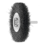 LESSMANN Spazzola circolare con gambo, filo in acciaio 0,20mm, Ø80 x l=18mm