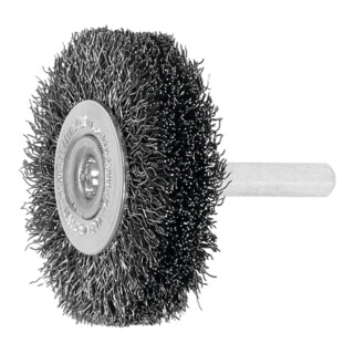LESSMANN Spazzola circolare con gambo, filo in acciaio 0,30mm, Ø50 x l=15mm