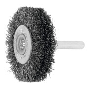 LESSMANN Spazzola circolare con gambo, filo in acciaio 0,30mm, Ø50 x l=15mm