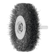 LESSMANN Spazzola circolare con gambo, filo in acciaio 0,30mm, Ø80 x l=18mm