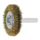LESSMANN Spazzola circolare con gambo, filo in acciaio, ottonato 0,25mm, Ø70 x l=10mm-1