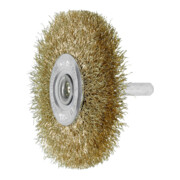 LESSMANN Spazzola circolare con gambo, filo in ottone da 0,20mm, Ø40x l=10mm