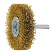 LESSMANN Spazzola circolare con gambo, filo in ottone da 0,20mm, Ø60x l=15mm
