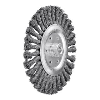 LESSMANN Spazzola circolare, filo in acciaio 0,50mm, ØSpazzole D1xØForo d 1/filettatura M: 115xM14mm