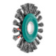 LESSMANN Spazzola circolare, intrecciatura alternata, filo in inox da 0,50mm, ØSpazzole D1xØForo d 1/filettatura M: 115x22mm-1
