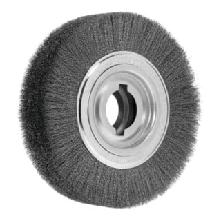 LESSMANN Spazzola circolare per sbavatura filo in acciaio 0,20mm, Ø250x l=60mm