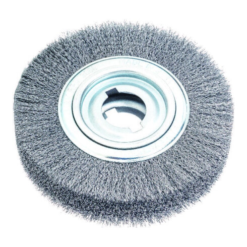 LESSMANN Spazzola circolare per sbavatura filo in acciaio 0,35mm, Ø250x l=60mm