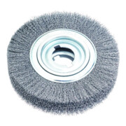 LESSMANN Spazzola circolare per sbavatura filo in acciaio 0,35mm, Ø250x l=60mm
