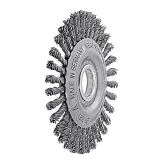 LESSMANN Spazzola circolare sottile diritta, filo in acciaio 0,50mm, ØSpazzole D1 x ØForo d 1: 115x22mm