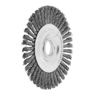 LESSMANN Spazzola circolare sottile diritta, filo in acciaio 0,50mm, ØSpazzole D1 x ØForo d 1: 125x22mm