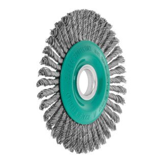 LESSMANN Spazzola circolare sottile diritta, filo in inox da 0,50mm, ØSpazzole D1 x ØForo d 1: 125x22mm