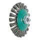 LESSMANN Spazzola conica a centro depresso filo in inox 0,50mm, Spazzola Ø125xFilettatura M 14mm-1