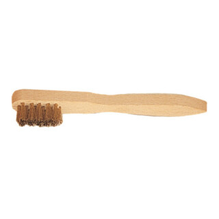 LESSMANN Spazzola per candale con gambo filo V2A Filo in ottone ondulato 0,15mm, Modello: W