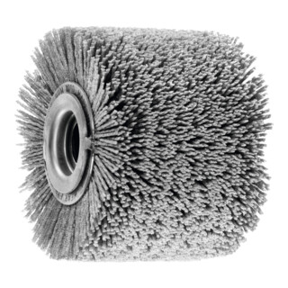 LESSMANN Spazzola per satinare nylon abrasivo 1,2mm, SiC 80, Ø100 x 70mm