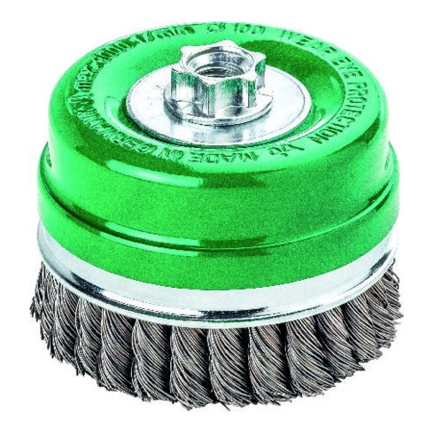 Lessmann Topfbürste INOX-Draht 0,50 mm, Bürsten-⌀xGewinde: 80XM14 mm
