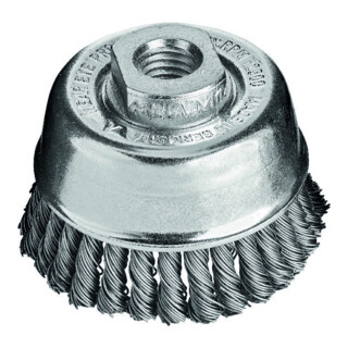 Lessmann Topfbürste Stahldraht gezopft 65x0,5mm Besatz 30x6mm gez.Draht