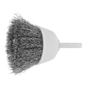 LESSMANN Vaso di plastica per spazzola da superfici, filo in inox 0,30mm, Spazzola Ø50mm