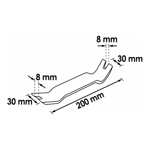 Levier de démontage et déclipseur coudé des deux côtés V2494 30 mm VIGOR