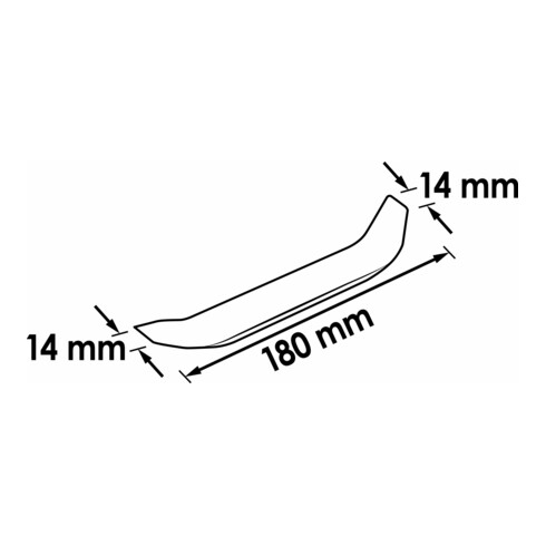 Levier de démontage plat coudé des deux côtés V2493 20 mm VIGOR