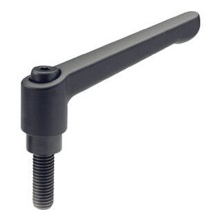Levier de serrage réglable GN 300 d1 M 12 mm l1 92 mm l2 40 mm filetage ext. GAN