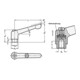 Levier de serrage réglable GN 300 d1 M 12 mm l1 92 mm l2 40 mm filetage ext. GAN-5