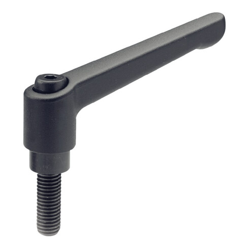 Levier de serrage réglable GN 300 d1 M 12 mm l1 92 mm l2 80 mm filetage ext. GAN