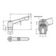 Levier de serrage réglable GN 300 d1 M 12 mm l1 92 mm l2 80 mm filetage ext. GAN-5