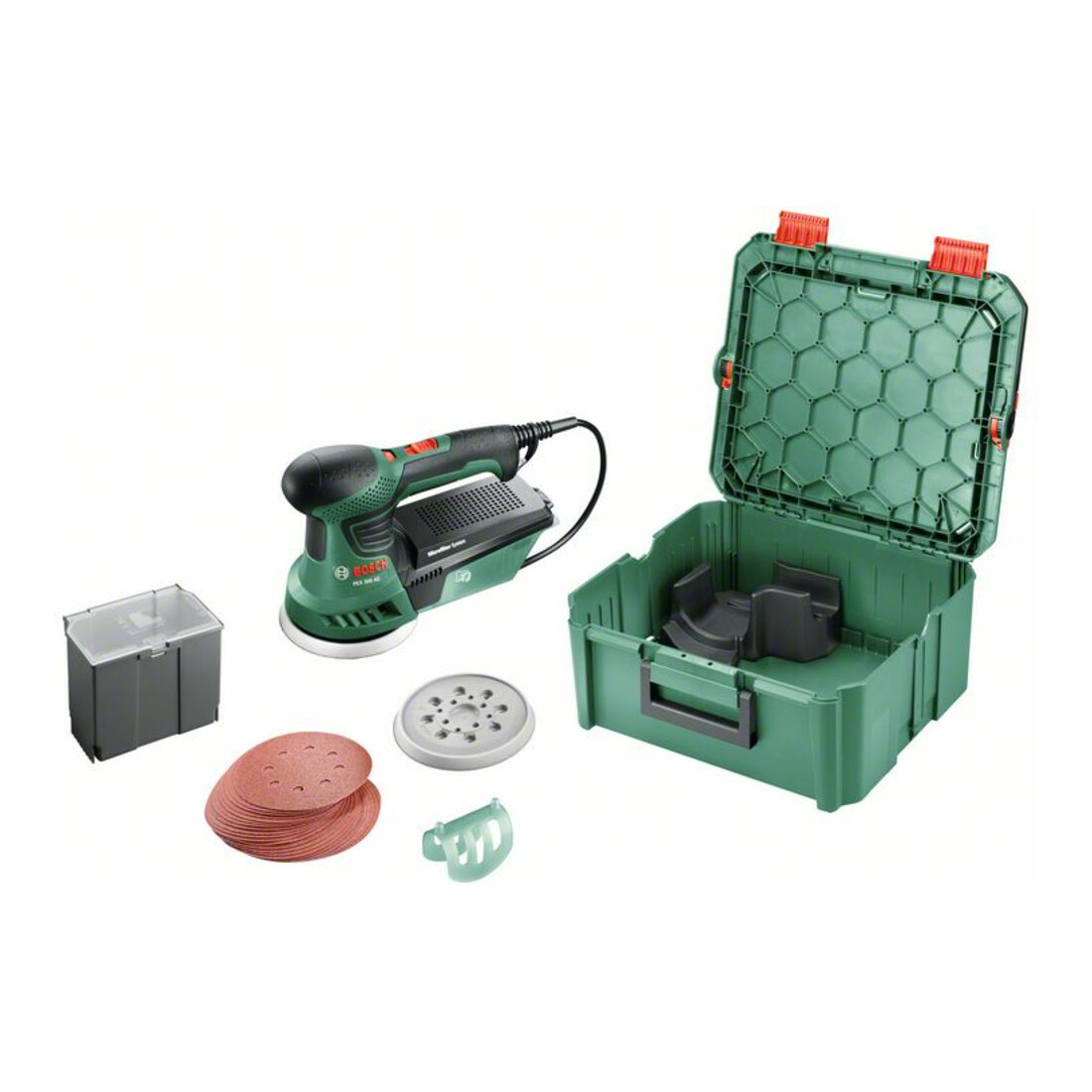 Bosch Levigatrice rotorbitale PEX 300 AE + SystemBox