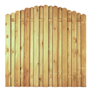 LIEKE-Serie Sichtschutzzaun Bogen 180 x 180/160cm 14 x 120 mm geschraubt kdi grün