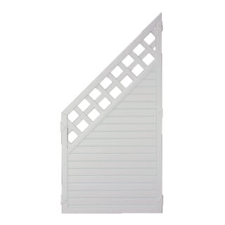 LIGHTLINE KS-Zaun Ranki 90 x 180/90cm Füllung Rahmen weiß Ecke links