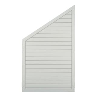 LIGHTLINE KS-Zaunelement 90 x 150/90 cm Füllung Rahmen weiß Ecke links